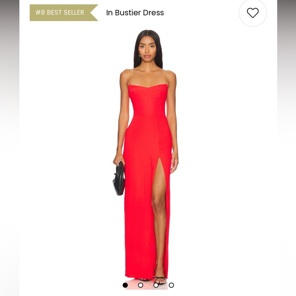 Amanda Uprichard Vibrant Red Strapless Gown